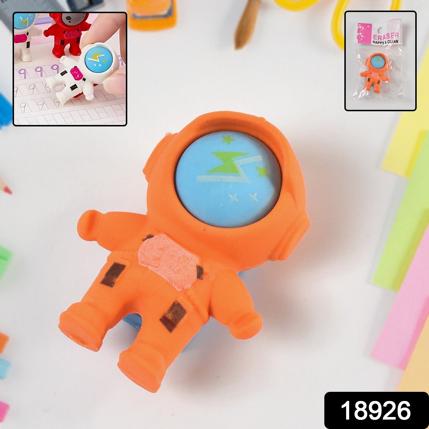 Cutest Astronaut Space Look Pencil Erasers (1 Pc) Cutest Astronaut Space Look Pencil Erasers (1 Pc)